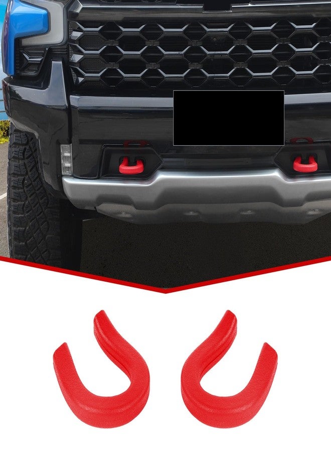 JeCar Tow Hook Covers Factory Bumper Tow Hook Protector Exterior Accessories Compatible with Chevy Silverado & GMC Sierra 2014-2023, Red - Image 1